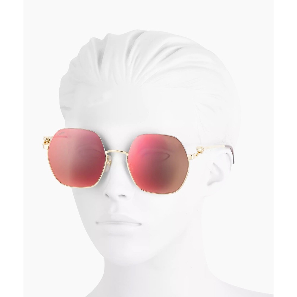 Cartier 58mm Panthère de Cartier Hexagonal Sunglasses. New Full Kit. Msrp $1295 - Picture 2 of 13